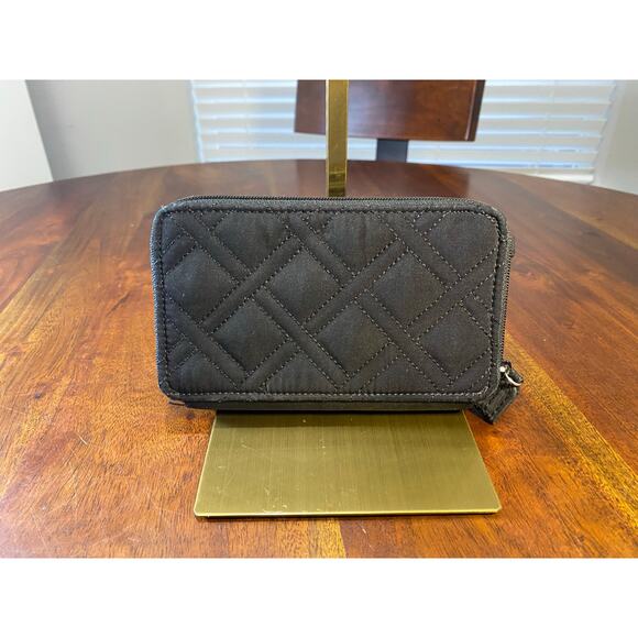 Preloved Vera Bradley Black Quilted Wallet/Crossbody - Picture 2 of 7